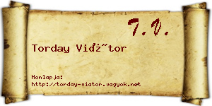 Torday Viátor névjegykártya